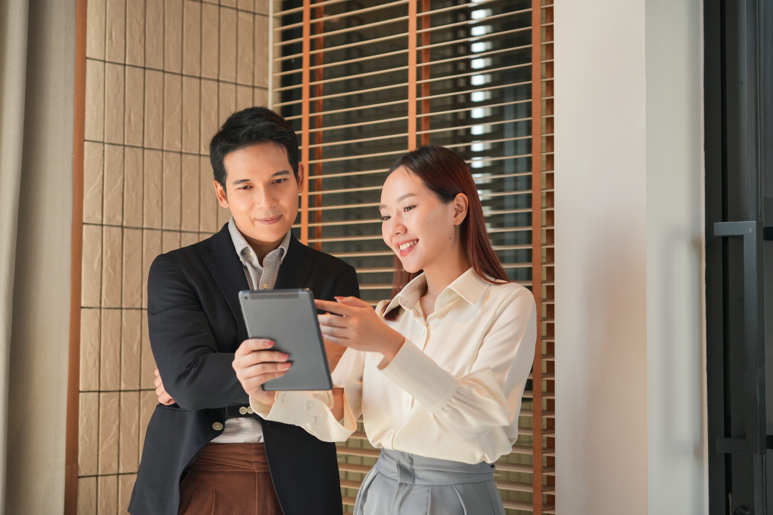 female new grad with male mentor